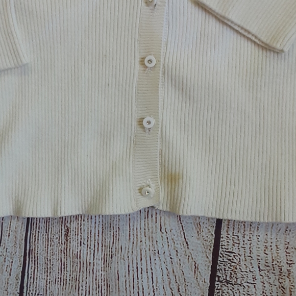 Rampage ivory sweater with lace sz S - Picture 2 of 5